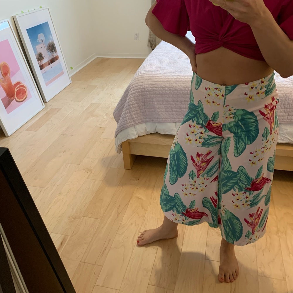 Flare loose spring pants